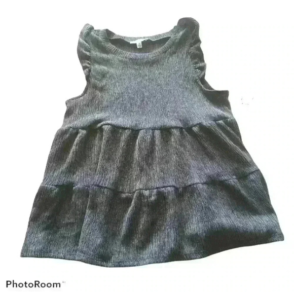 Rabbit Rose Grey Womens Babydoll Blouse S - Picture 1 of 10